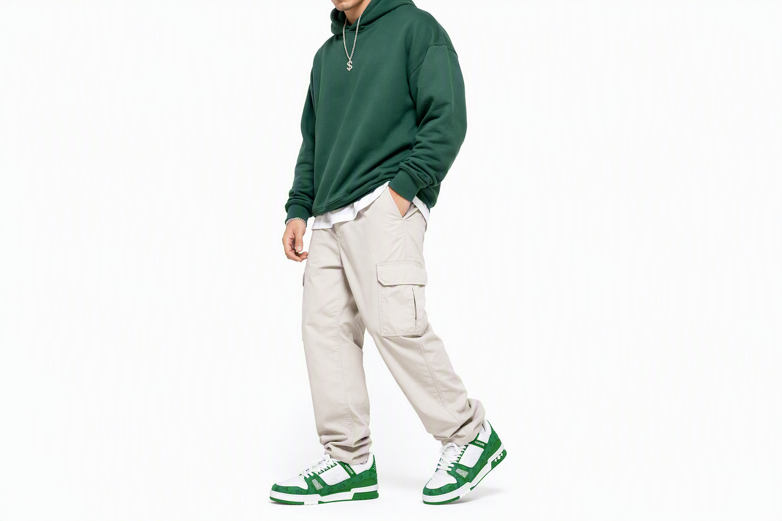 Order Louis Vuitton 路易威登 Trainer 低筒休閒板鞋 綠白#送禮推薦