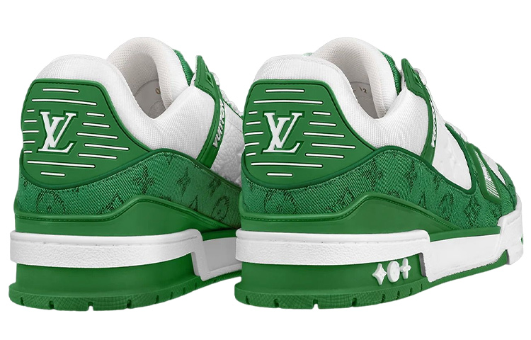 Purchase Louis Vuitton 路易威登 Trainer 低筒休閒板鞋 綠白#送禮推薦