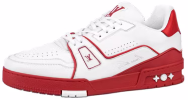 Louis Vuitton LV Trainers 'White with Red' 1AAGZO Louis Vuitton LV Trainers 'White with Red' 1AAGZO