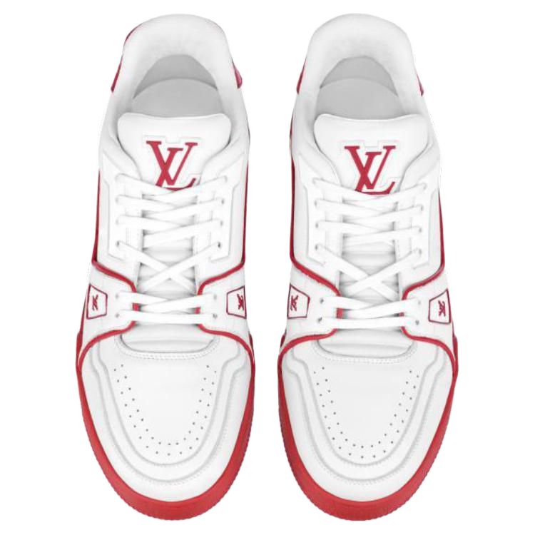 Lookbook LOUIS VUITTON 訓練師系列 休閒板鞋 男款 白紅