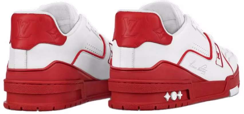 LOUIS VUITTON 訓練師系列 休閒板鞋 男款 白紅 Shop LOUIS VUITTON 訓練師系列 休閒板鞋 男款 白紅