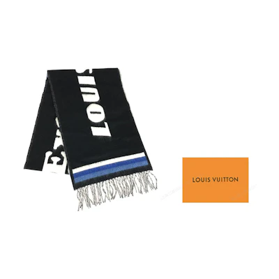 Louis Vuitton LV Wool Scarf Black/Blue M73439