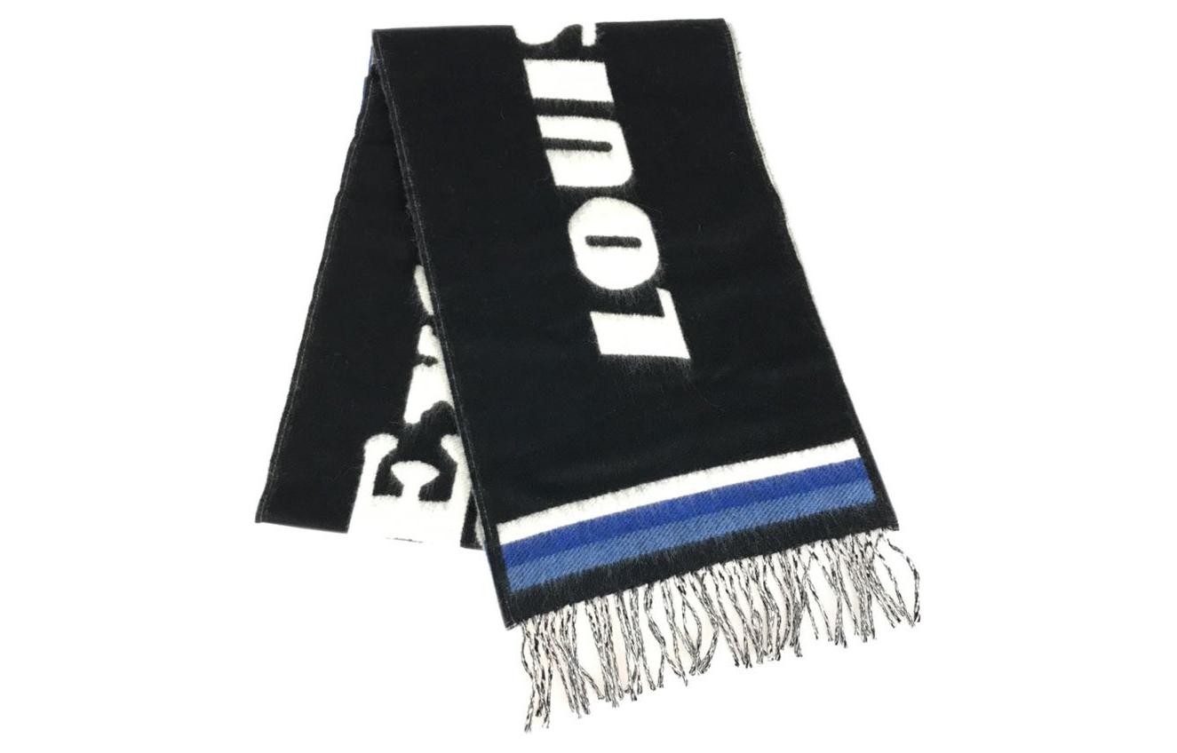 Louis Vuitton LV Wool Scarf Black/Blue M73439 圖 2
