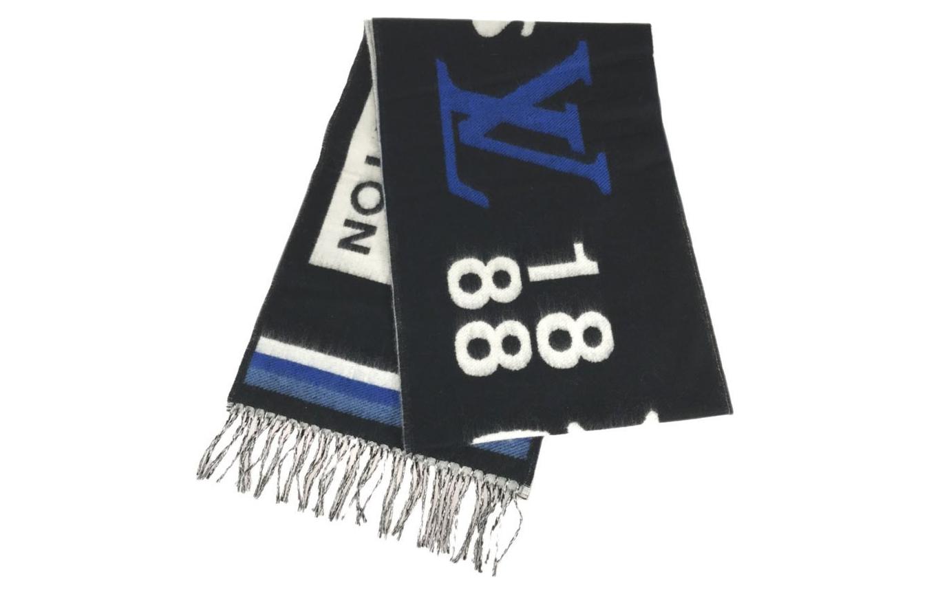Louis Vuitton LV Wool Scarf Black/Blue M73439 圖 3