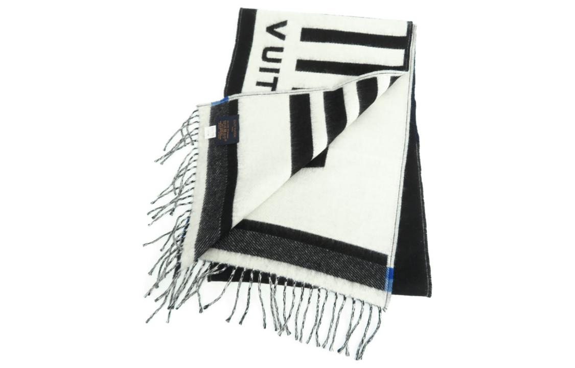 Louis Vuitton LV Wool Scarf Black/Blue M73439 圖 4