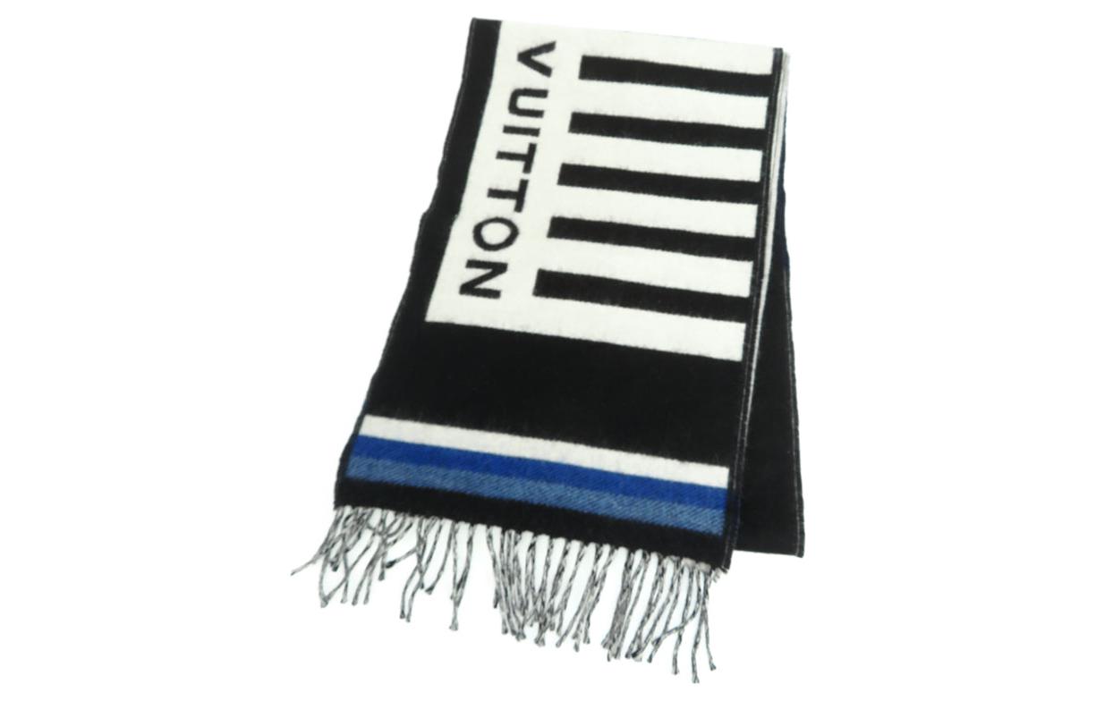 Louis Vuitton LV Wool Scarf Black/Blue M73439 圖 5
