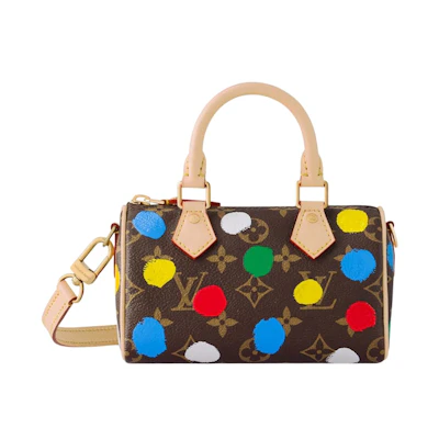 Louis Vuitton LV x YK Nano Speedy Handpainted Dots Monogram Multicolor