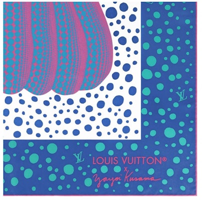 Louis Vuitton LV x YK Pumpkin Square 90 Blue Lookbook Louis Vuitton LV x YK Pumpkin Square 90 Blue