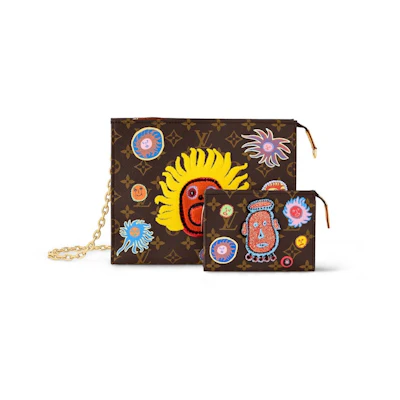 Louis Vuitton LV x YK Toiletry Pouch On Chain Face Print and Embroidery