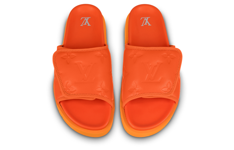 Lookbook Louis Vuitton Magic Tape ''Orange Fashion Slider'' Sandales de Mode Orange 1AA7SA