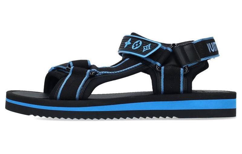 Louis Vuitton Magic Tape Fashion Sandal 'Black Blue' 1AA4GB