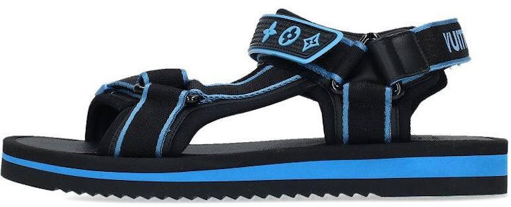 LOUIS VUITTON 魔術貼 時尚涼鞋 黑藍 Buy LOUIS VUITTON 魔術貼 時尚涼鞋 黑藍