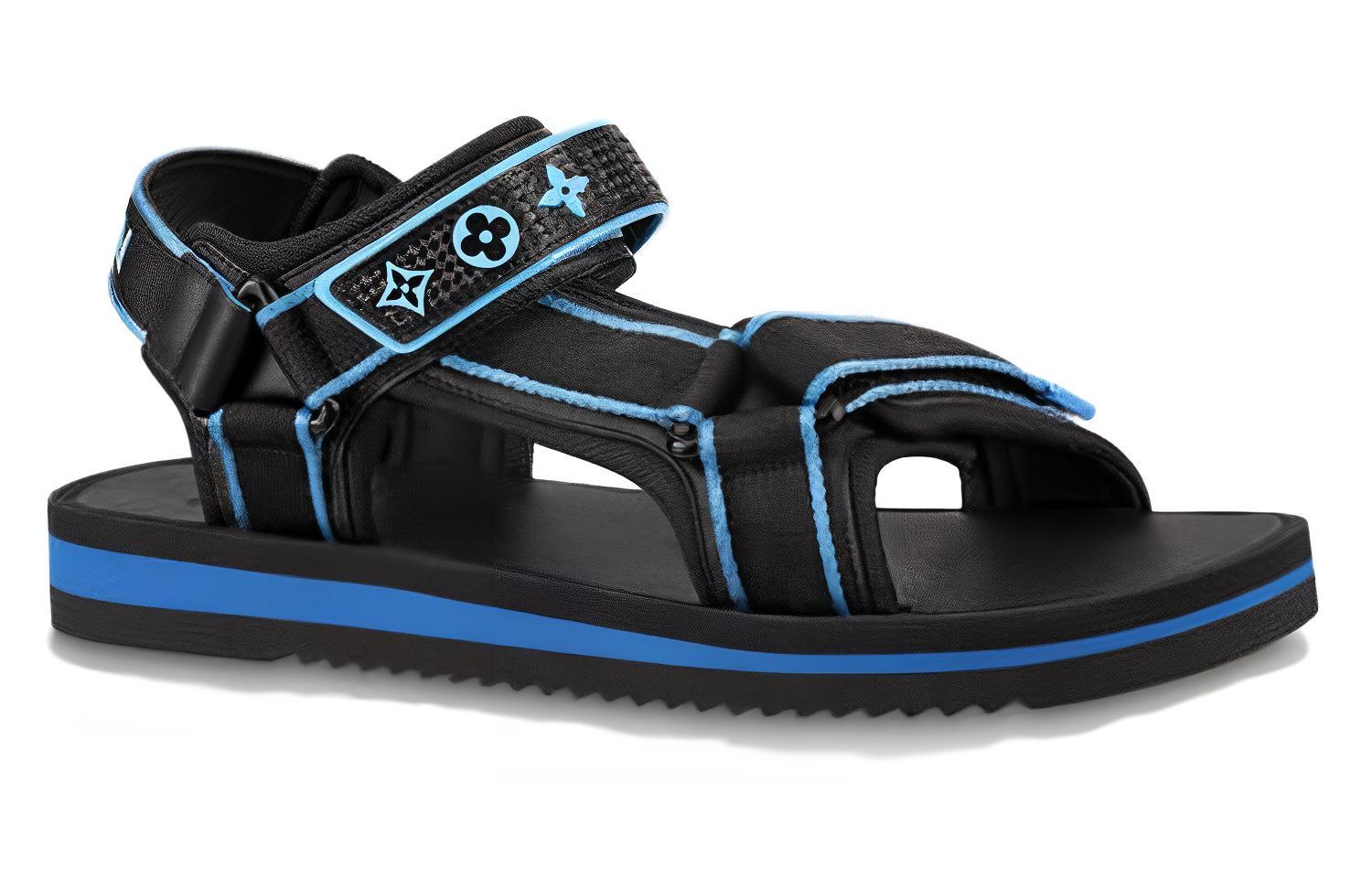 Order Sandali Louis Vuitton Magic Tape ''Nero Blu'' Moda 1AA4GB