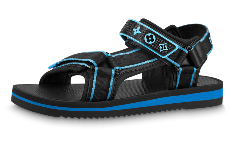Lookbook Sandali Louis Vuitton Magic Tape ''Nero Blu'' Moda 1AA4GB