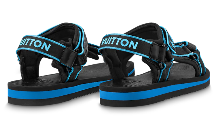Shop Sandali Louis Vuitton Magic Tape ''Nero Blu'' Moda 1AA4GB