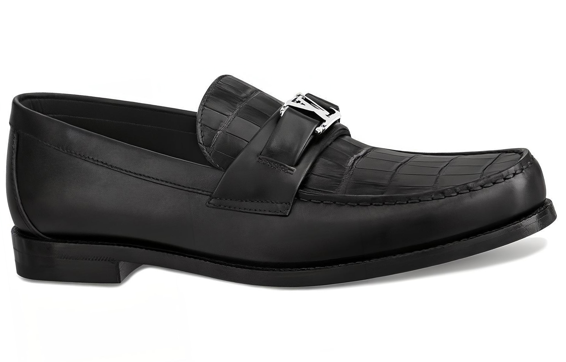 Lookbook ルイ・ヴィトン メジャーローファー 黒クロコ 1A5H9W