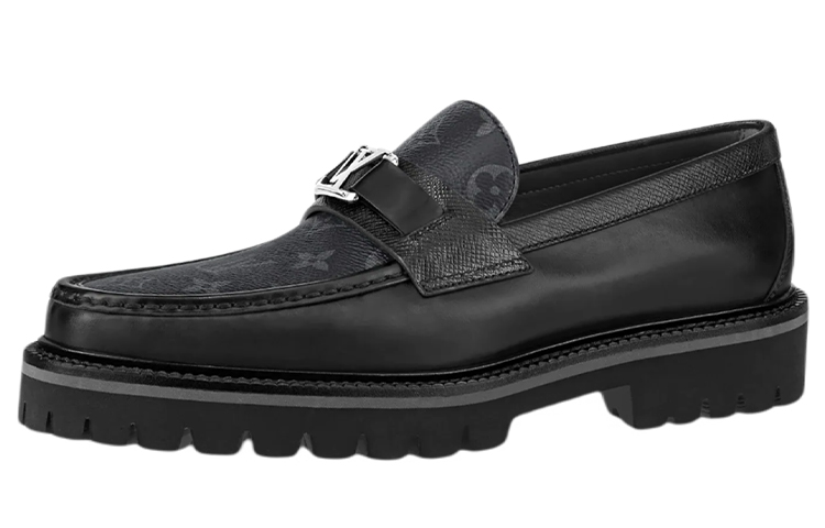 Louis Vuitton Major Loafers 'Black Monogram' 1A8YIO