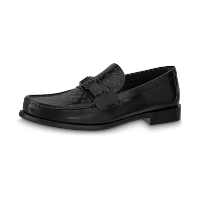 LV Major Loafers 'Black with Top Monogram'