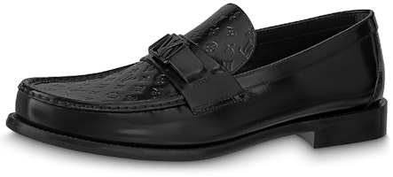 Louis Vuitton Major Loafers 'Black with Top Monogram' 1AAMYJ Louis Vuitton Major Loafers 'Black with Top Monogram' 1AAMYJ