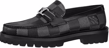Louis Vuitton Major Loafers 'Grey Black Plaid' 1AAN6T Louis Vuitton Major Loafers 'Grey Black Plaid' 1AAN6T