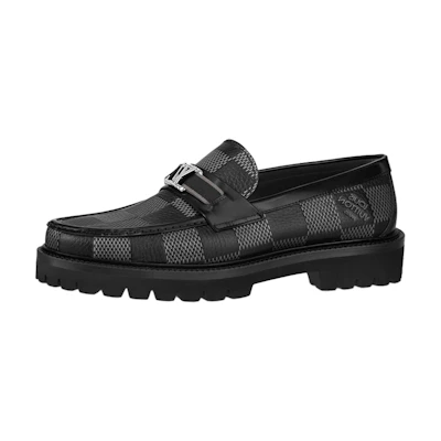 LV Major Loafers 'Grey Black Plaid'