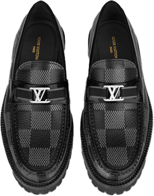 路易威登 男士灰黑色格纹乐福鞋 1AAN6T Lookbook 路易威登 男士灰黑色格纹乐福鞋 1AAN6T