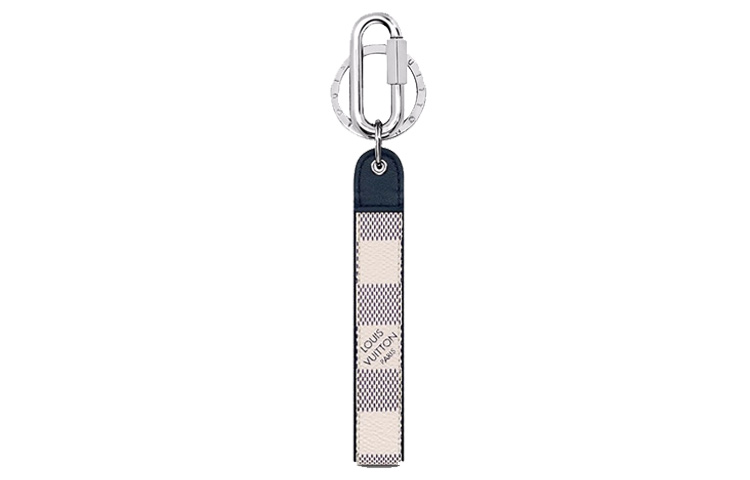 LOUIS VUITTON Matchpoint Checkered Metal Keychain Unisex Couple Accessory M68280