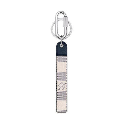 LOUIS VUITTON Matchpoint Checkered Metal Keychain Unisex Couple Accessory M68280