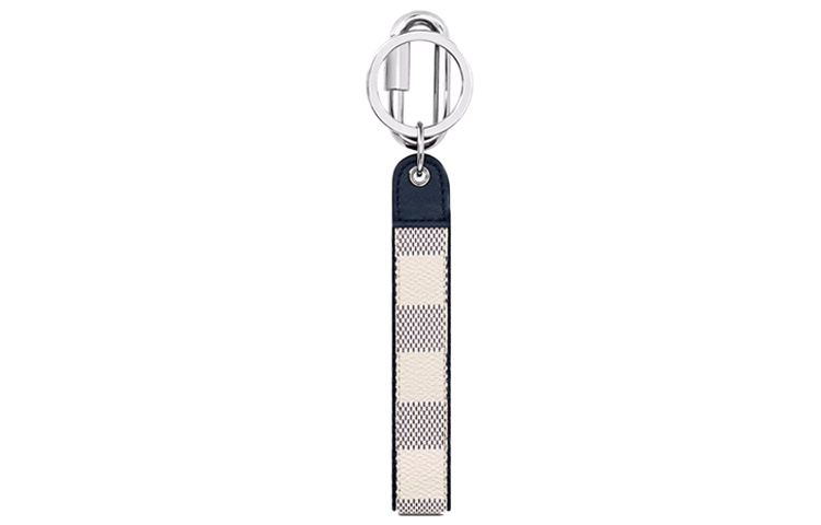 LOUIS VUITTON Matchpoint Checkered Metal Keychain Unisex Couple Accessory M68280 圖 3