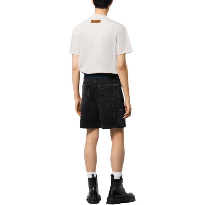 Shop ルイ・ヴィトン メンズ パール刺繍ロゴ クルーネックTシャツ クリームホワイト. 1AFV77