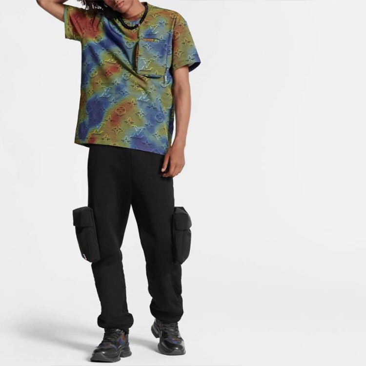 LOUIS VUITTON Men’s Solid Color Print Short Sleeve T-Shirt Multicolor 1A5WA3 圖 4