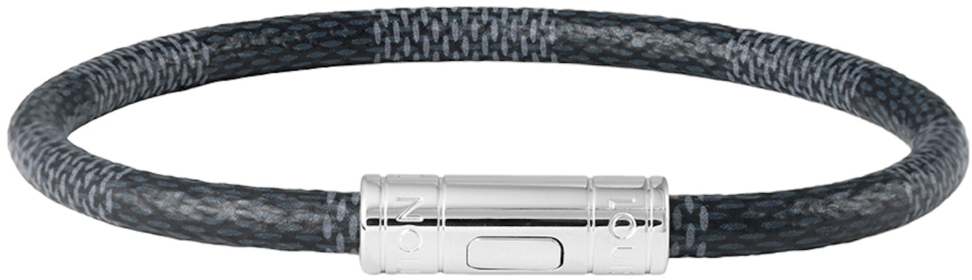 Pulsera LOUIS VUITTON Logo Metálico de Lona Negro/Gris M6299 Shop Pulsera LOUIS VUITTON Logo Metálico de Lona Negro/Gris M6299