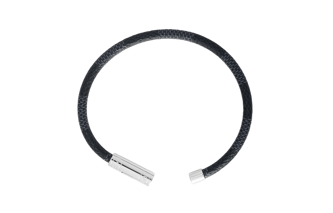 Purchase Pulsera LOUIS VUITTON Logo Metálico de Lona Negro/Gris M6299