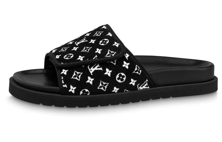 Louis Vuitton Miami 'Black Magic Tape Slide' 1ABFTR