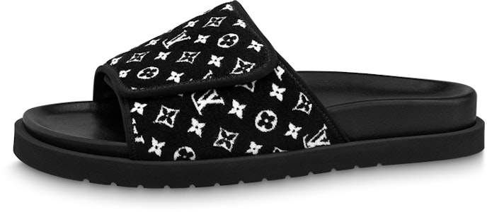 Louis Vuitton Miami 'Black Magic Tape Slide' Sandal Hitam 1ABFTR Buy Louis Vuitton Miami 'Black Magic Tape Slide' Sandal Hitam 1ABFTR