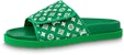 Louis Vuitton Miami 'Sandal Hijau dengan Velcro Rata' 1ABNU9