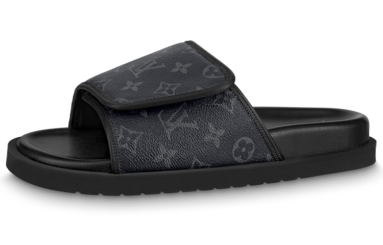 Louis Vuitton Miami 'Magic Tape Black' Slides 1A9Z60