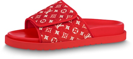 Louis Vuitton Miami 'Red Velcro Flat Sandal' 1ABFU6 Louis Vuitton Miami 'Red Velcro Flat Sandal' 1ABFU6