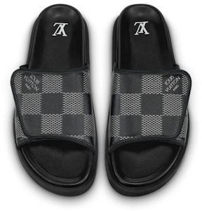 ルイ・ヴィトン マイアミ レザー ベルクロ コンフォート スライド 黒/灰 1AANB7 Order ルイ・ヴィトン マイアミ レザー ベルクロ コンフォート スライド 黒/灰 1AANB7