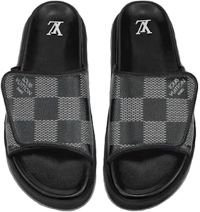 ルイ・ヴィトン マイアミ レザー ベルクロ コンフォート スライド 黒/灰 1AANB7 Shop ルイ・ヴィトン マイアミ レザー ベルクロ コンフォート スライド 黒/灰 1AANB7