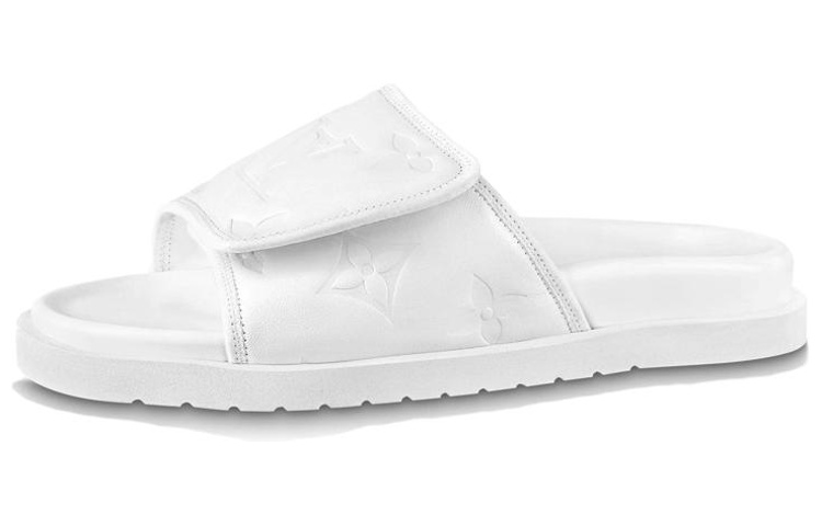 Louis Vuitton Miami Leather 'White Velcro Flat' 1AA7RF