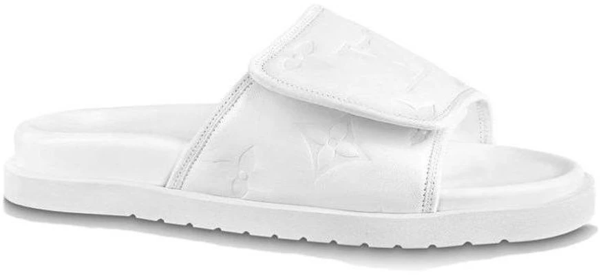 Louis Vuitton Miami Leather 'White Velcro Flat' 1AA7RF Order Louis Vuitton Miami Leather 'White Velcro Flat' 1AA7RF