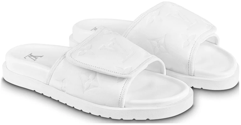 Louis Vuitton Miami Leather 'White Velcro Flat' 1AA7RF Lookbook Louis Vuitton Miami Leather 'White Velcro Flat' 1AA7RF