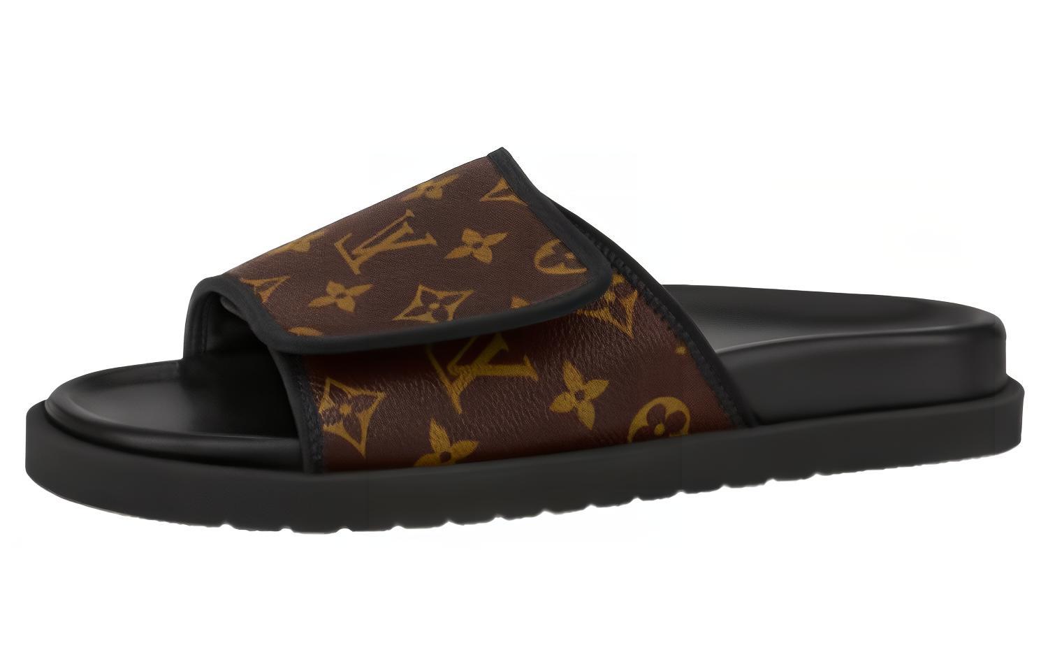 Louis Vuitton Miami Mules 'Brown Velcro' 1A8YG9