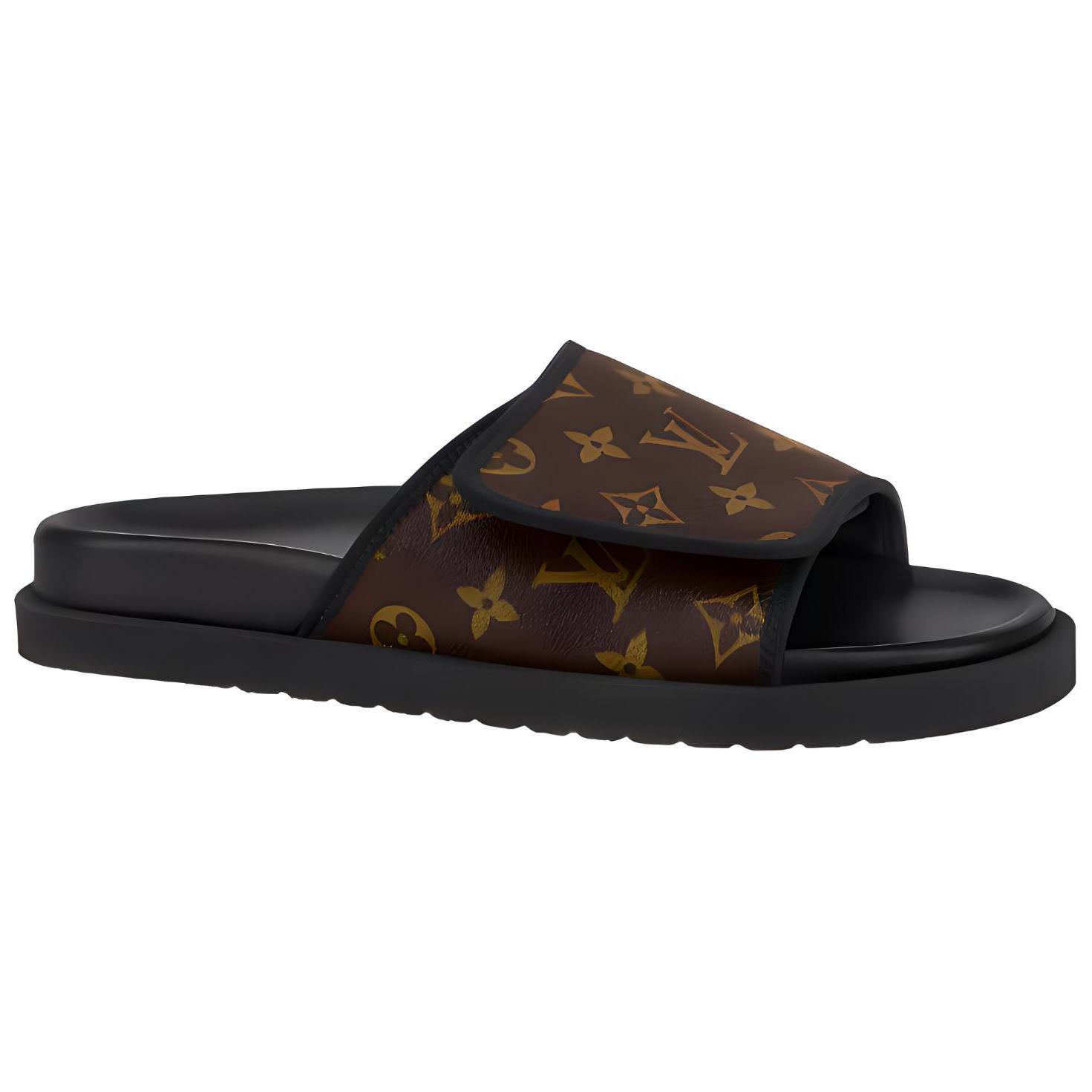 Order Louis Vuitton Miami Mules 'Coklat Velcro' 1A8YG9