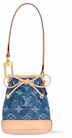 Louis Vuitton Micro Noe Bag Charm Monogram Denim Blue Louis Vuitton Micro Noe Bag Charm Monogram Denim Blue