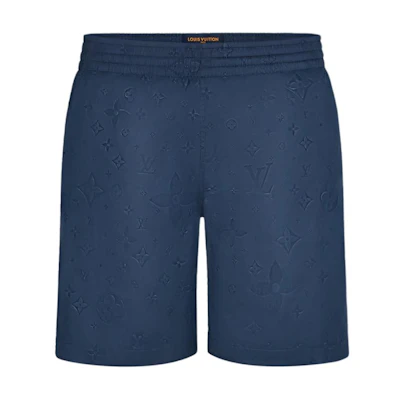 LOUIS VUITTON Mid-Rise Monogram Beach Shorts Midnight Blue 1AHCRM