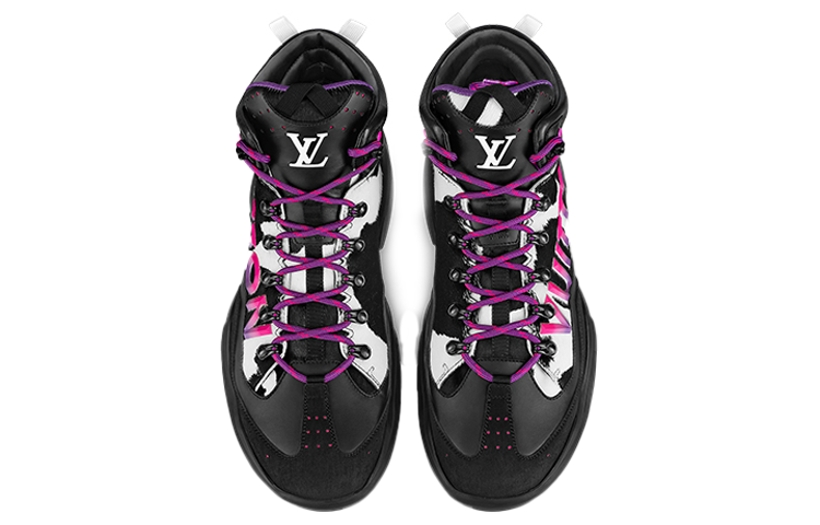 Lookbook Louis Vuitton Millennium High-Top Sneaker ''Zwart Paars'' 1A995B