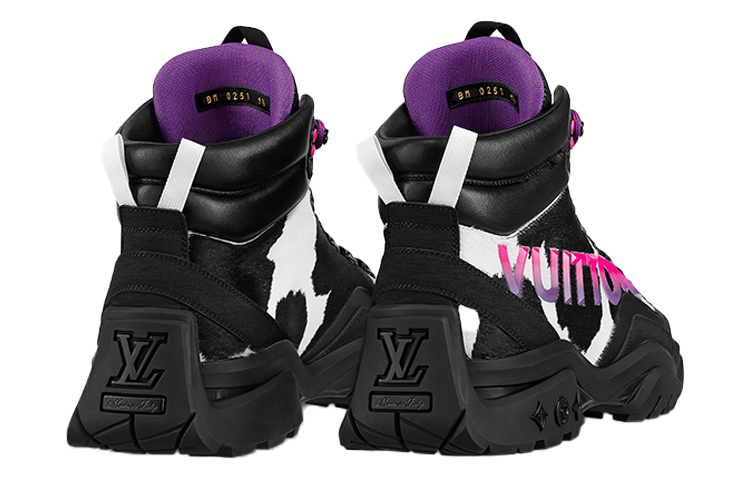 LV Millenium High-Top Sneaker 'Black Purple' 圖 4