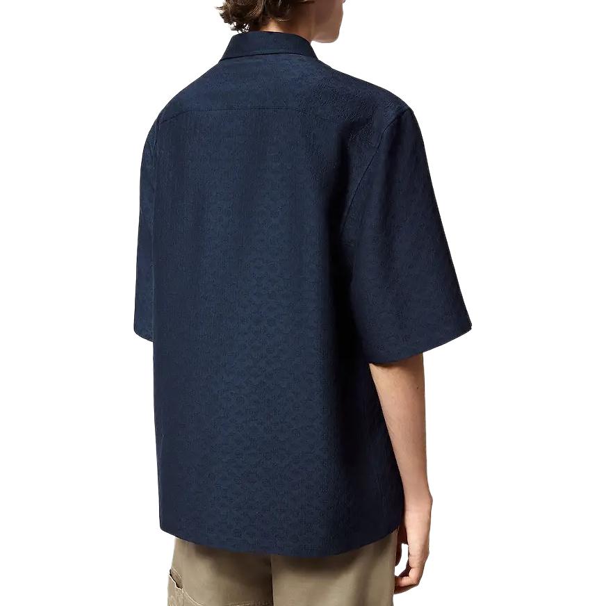 Details for 路易威登迷你压纹Logo海军蓝宽松版型衬衫 男士FW24 1AFRND